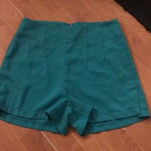 Verty Sz Sm high waist teal shorts